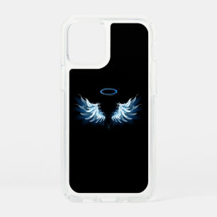 Blue Glowing Angel Wings on black background Speck iPhone 12 Mini Case
