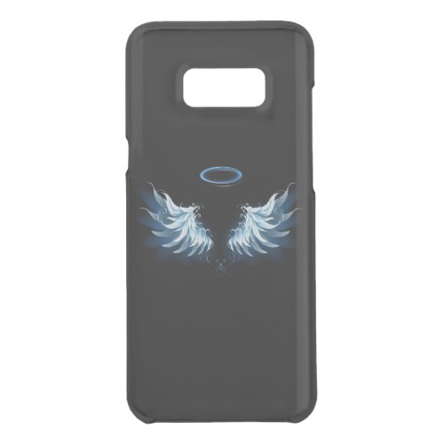 Blue Glowing Angel Wings on black background Uncommon Samsung Galaxy S8 Case