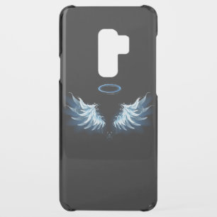 Blue Glowing Angel Wings on black background Uncommon Samsung Galaxy S9 Plus Case