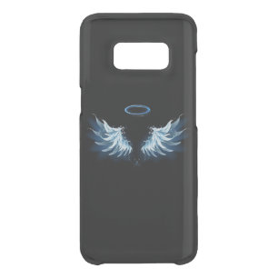Blue Glowing Angel Wings on black background Uncommon Samsung Galaxy S8 Case