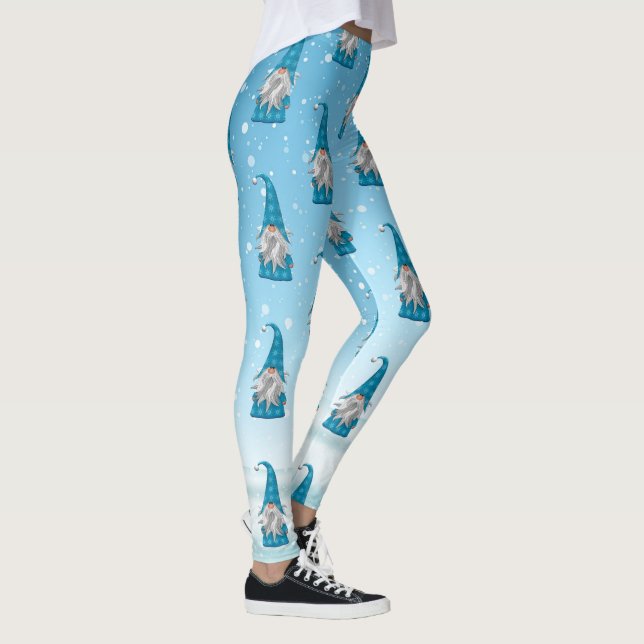 Blue Gnome Pattern  Leggings (Right)