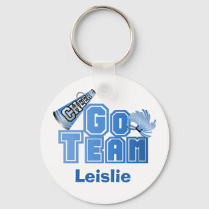 Blue Go Team Cheerleader KeyChain