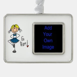 Blue Go Team Cheerleader Ornament