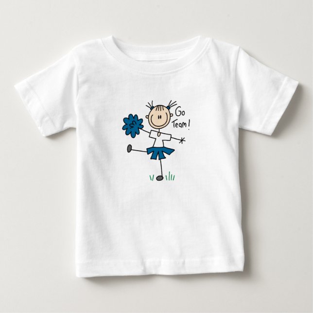 Blue Go Team Cheerleader T-shirts and Gifts (Front)