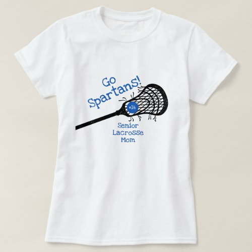 Blue Go Team Lacrosse Mom T-Shirt
