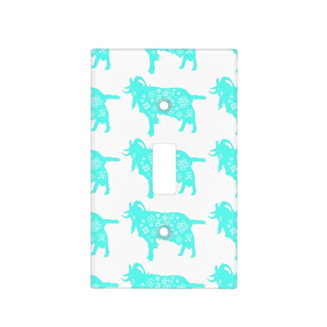 Blue Goat -  Baby Room Light Switch Cover (Front)