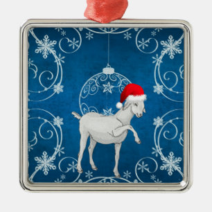 Blue Goat Metal Ornament