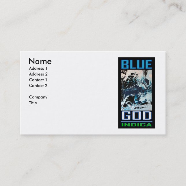 BLUE GOD INDICA BUSINESS CARD (Front)