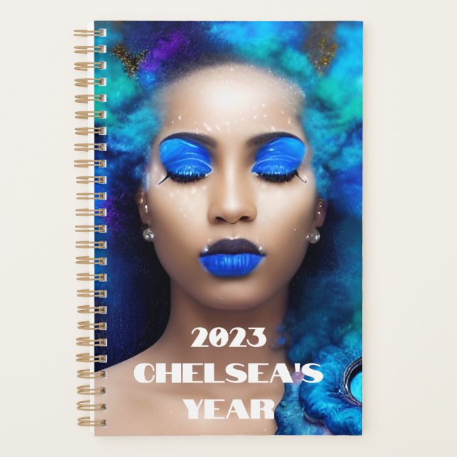 Blue Goddess of beauty Planner (Front)