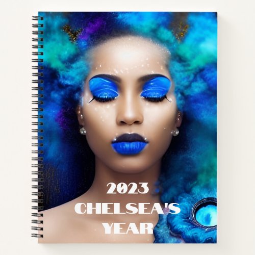 Blue Goddess of beauty Planner Notebook