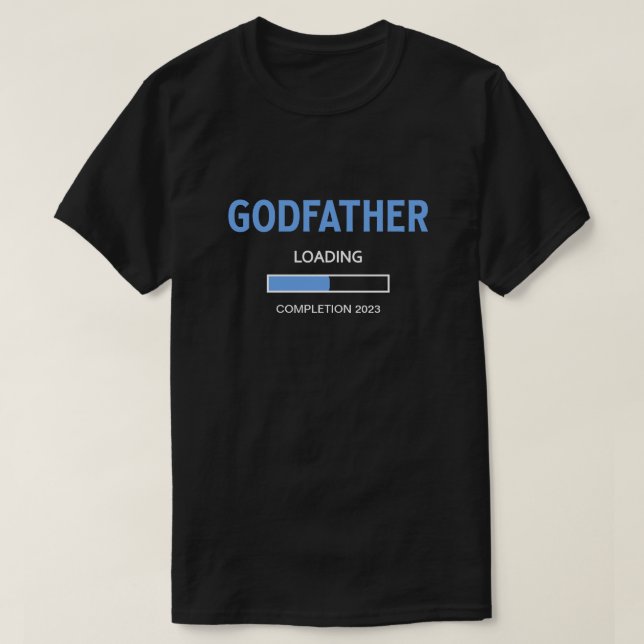 Blue Godfather Loading Completion Date Baby Boy T-Shirt (Design Front)