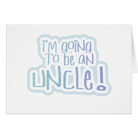 Blue Going to be an Uncle Cards (Front Horizontal)