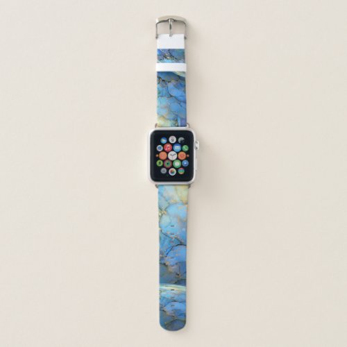 blue gold abstract scifi orb earth apple watch band