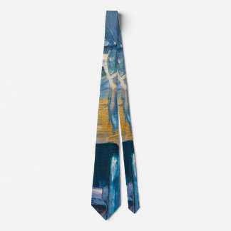 Blue & Gold Abstract Tie