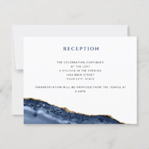Blue & Gold Agate Geode Detail Card