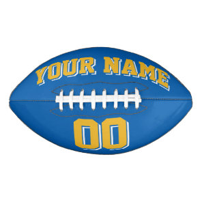 BLUE GOLD AND WHITE Custom Football