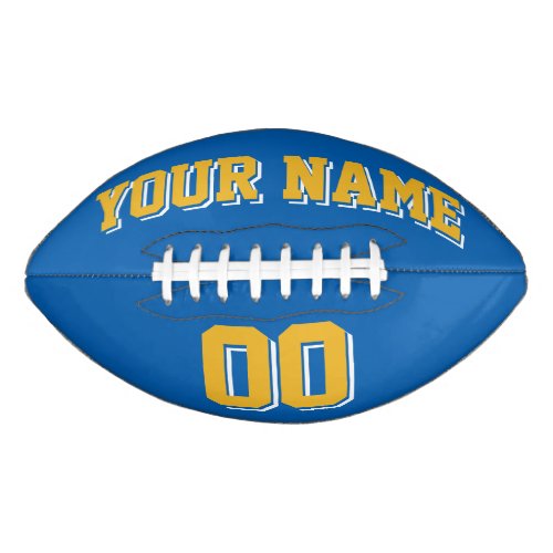 BLUE GOLD AND WHITE Custom Football