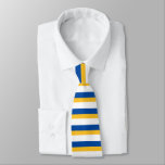 Blue Gold And White Horizontally-striped Tie at Zazzle