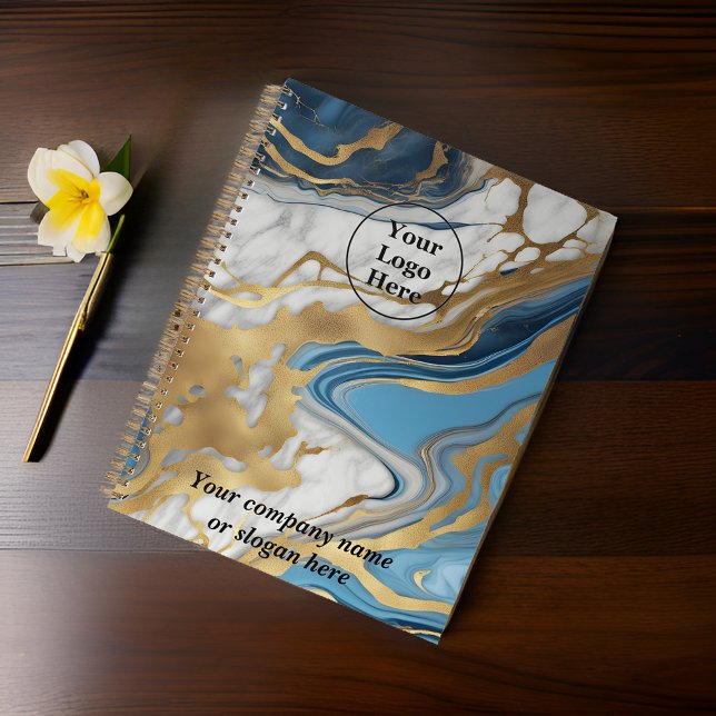 Blue gold and white marble planner (Creator Uploaded)