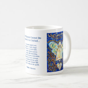 Blue Gold Angel Cancer Cannot Poem Coffee Mugs