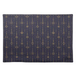 Blue &amp; Gold Art Deco Pattern Cloth Placemat at Zazzle