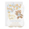 Blue Gold Brown Teddy Bear Boy Baby Shower