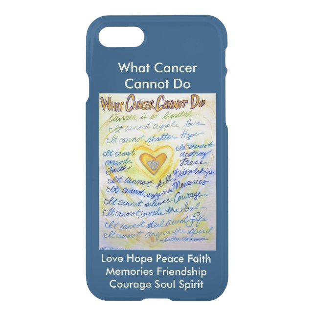 Blue Gold Cancer Angel Custom iPhone 7 Art Case (Back)