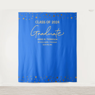 BLUE Gold Class of 2024 backdrop graduation