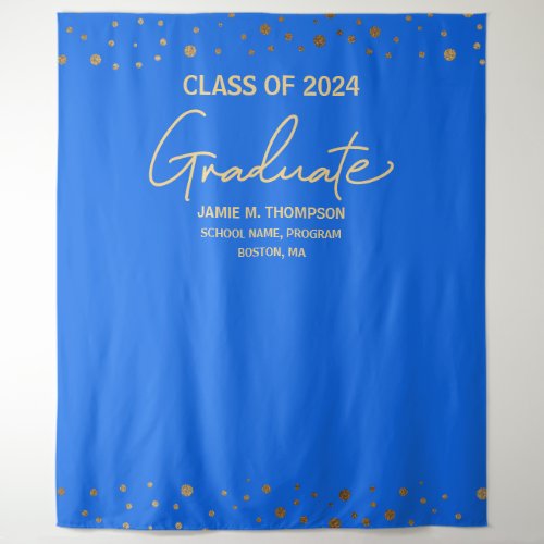 BLUE Gold Class of 2024 backdrop graduation