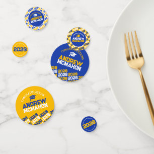 Blue & Gold Class of ANY YEAR Personalized Party Confetti