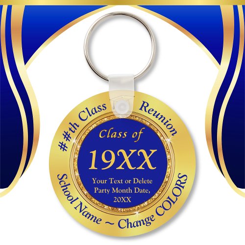 Blue Gold Class Reunion Gifts Reunion Keychains