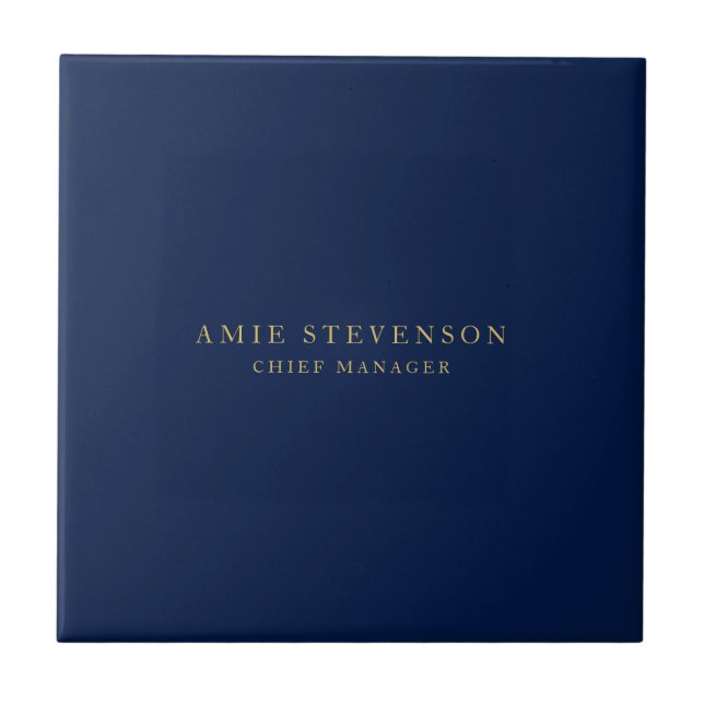 Blue Gold Colors Professional Classical Plain Ceramic Tile (Front)