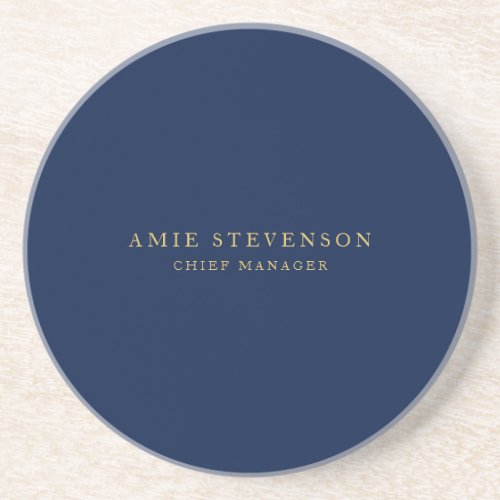 Blue Gold Colors Professional Classical Plain Coaster