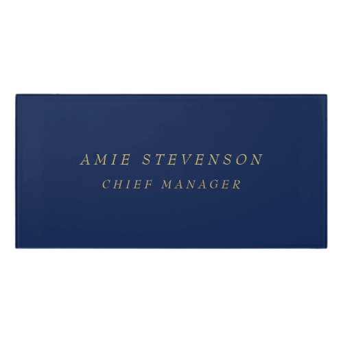 Blue Gold Colors Professional Classical Plain Door Sign