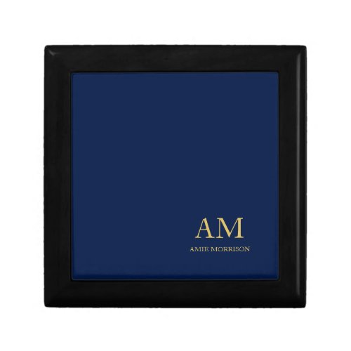 Blue Gold Colors Professional Initial Letters Name Gift Box