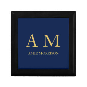Blue Gold Colors Professional Initial Letters Name Gift Box