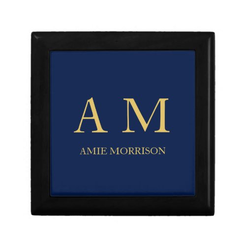 Blue Gold Colors Professional Initial Letters Name Gift Box
