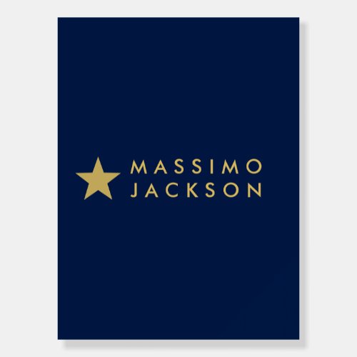 Blue Gold Colors Professional Trendy Gold Star Foam Board