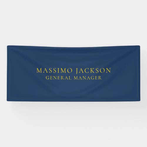 Blue Gold Colors Professional Trendy Minimalist Banner