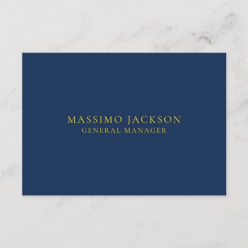 Blue Gold Colors Professional Trendy Minimalist Enclosure Card