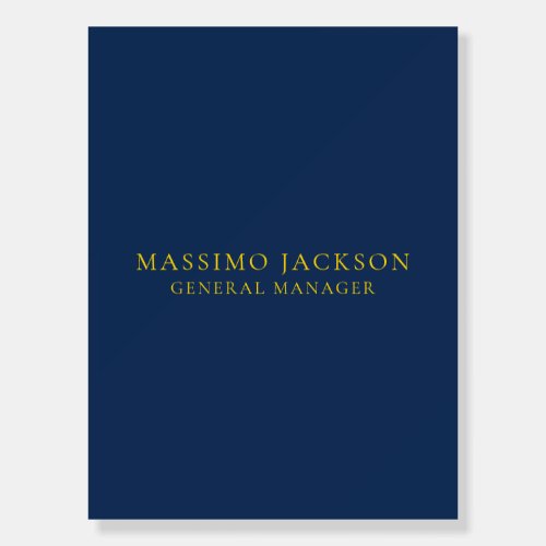 Blue Gold Colors Professional Trendy Minimalist Foam Board