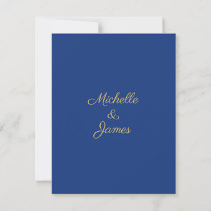 Blue & Gold Colors Professional Trendy Modern Note Card