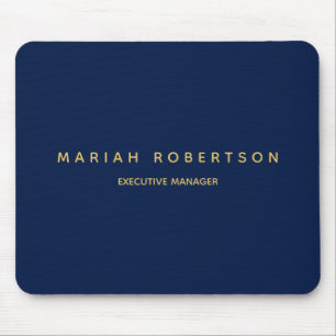 Blue Gold Colors Professional Trendy Modern Plain Mouse Pad