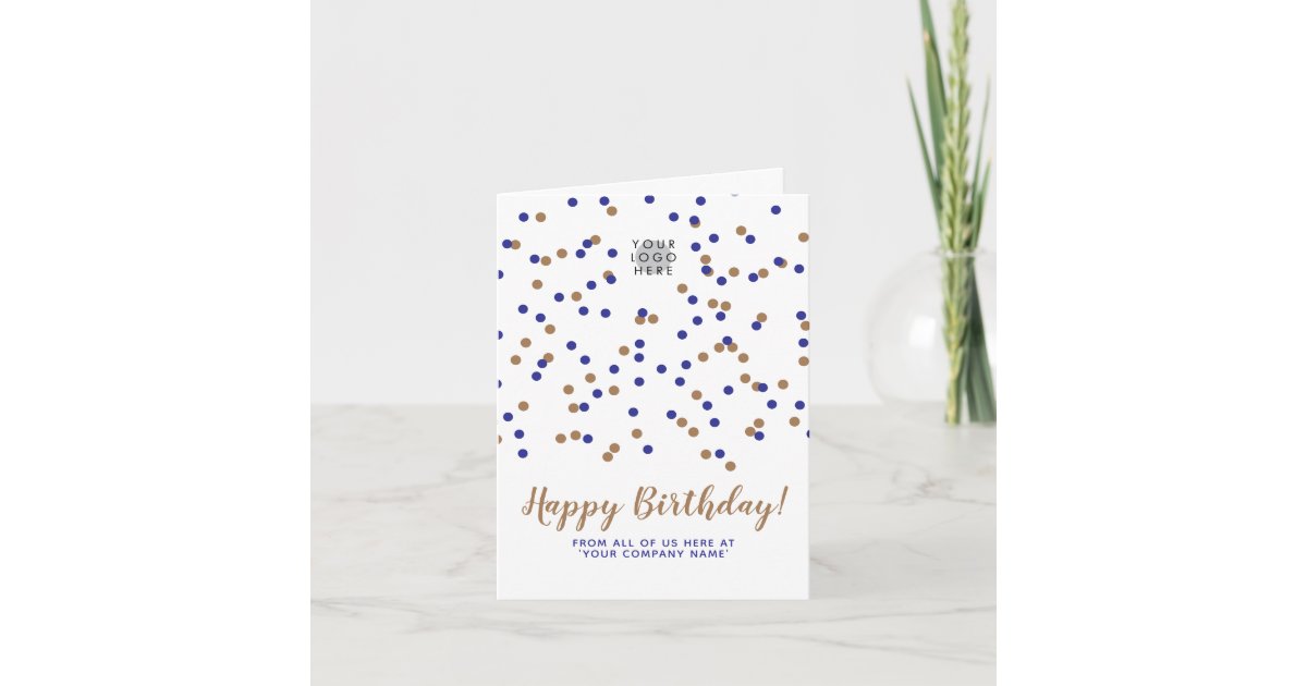 Download Blue Gold Confetti Custom Logo Svg Happy Birthday Card Zazzle Com SVG, PNG, EPS, DXF File