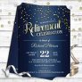 Blue|Gold Confetti Retirement Party Invitations
