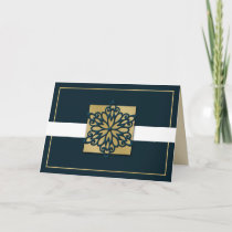 blue gold Corporate holiday Cards