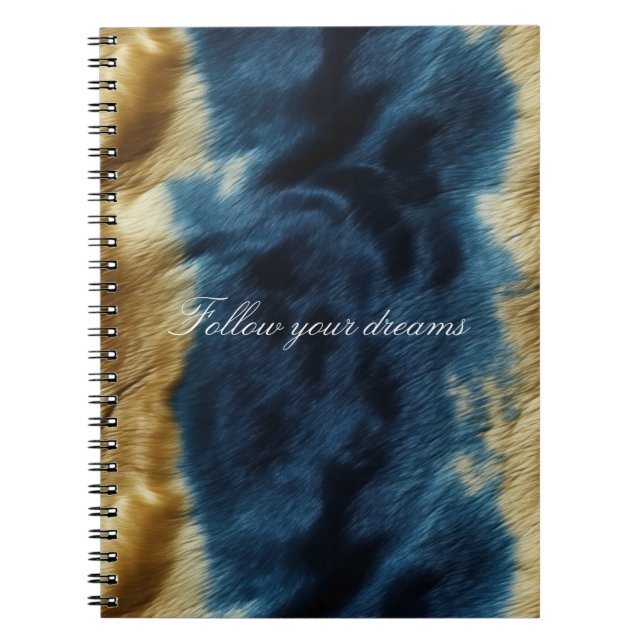 Blue Gold Cowhide Notebook (Front)