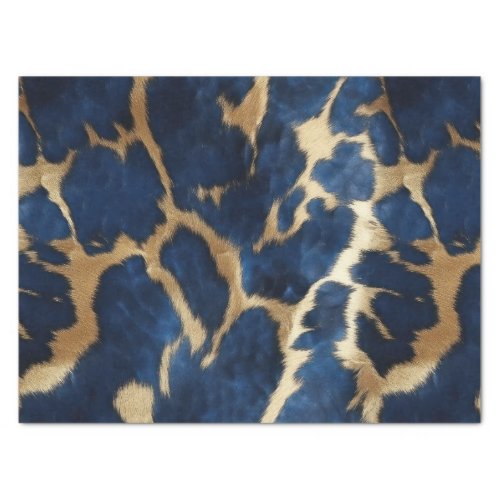 Blue Gold Cowhide Tissue Paper