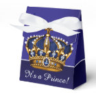 Blue Gold Crown Little Prince Boy Baby Shower