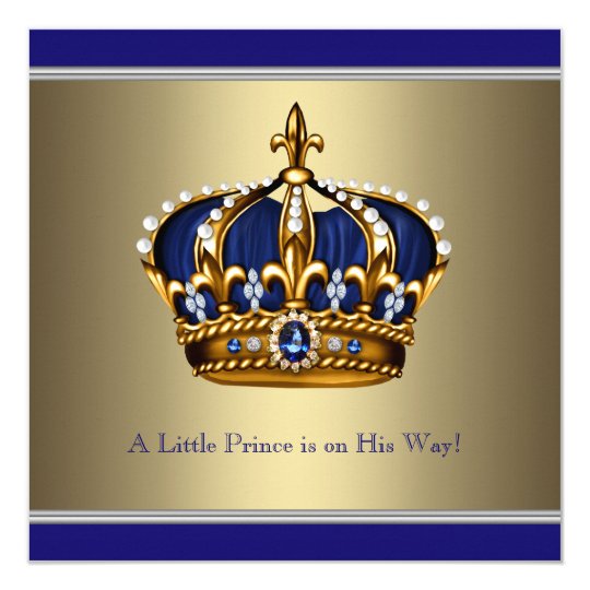 Baby Shower Invitations Prince Crown 3